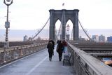 Brooklynský most, škoda, že už se šeřilo, protože jinak je ten most docela pěkný.