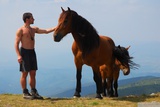Radim a koně na vrcholu Cucurbata Mare (1848m).