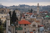 26.1.2008 - Jeruzalém, pohled z terasy hostelu směrem k Olivetské hoře.