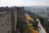 27.1.2008 - Jeruzalém, městské hradby viděné z Davidovy citadely.