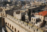 27.1.2008 - Jeruzalém, městské hradby a Jaffská brána viděná z věže Davidovy citadely.