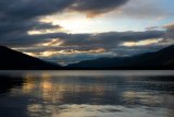 Večerní Big Salmon lake (Velké lososí jezero)