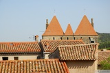 Carcassonne. Červené střechy města.