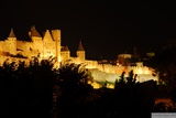 Noční pohled na Carcassonne před odjezdem.