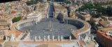 18.9. 2008 - Vatikán. Pohled z vrcholku kupole baziliky sv. Petra na náměstí sv. Petra